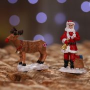   Karácsonyi falu figura szett 2 db-os, 4 féle választható kivitel