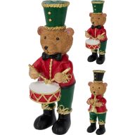 Medve diótörőálló dekoráció – polystone 17,5 cm