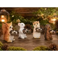   Őszi figurák mécsestartóval – 4 Fél, választható, 11 cm