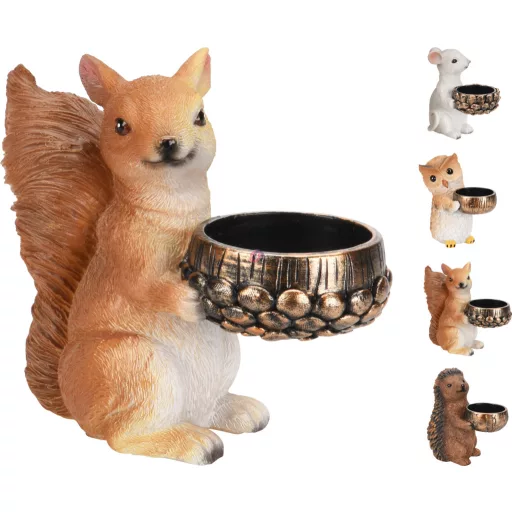 Őszi figurák mécsestartóval – 4 Fél, választható, 11 cm