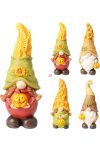 Őszi Manó Tököt Tartva – 30 cm – 4 Féle Polyresin Design