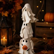 Halloweeni szellemtorony dekoráció, 25,5 cm poly