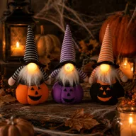   Világító Halloweeni manó figura 25 cm 3 féle választható
