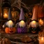 Világító Halloweeni manó figura 25 cm 3 féle választható