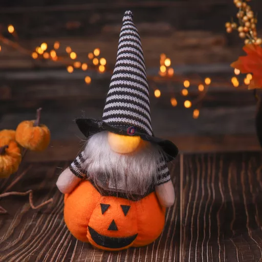 Világító Halloweeni manó figura 25 cm 3 féle választható