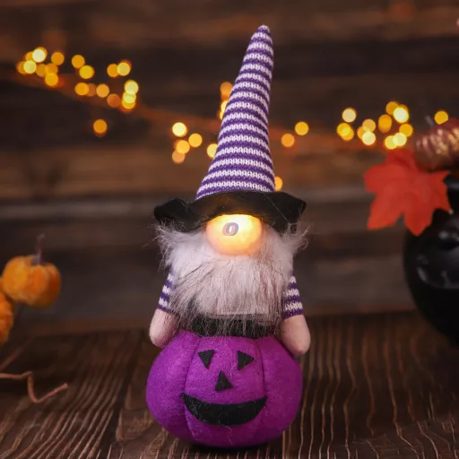 Világító Halloweeni manó figura 25 cm 3 féle választható