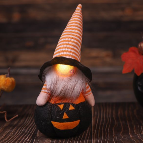 Világító Halloweeni manó figura 25 cm 3 féle választható