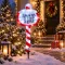 XL Kültéri leszúrható Tábla "Santa stop here" LED, 78 cm IP44 230V