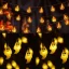 Halloweeni tökös, szellemes fényfüzér elemes 10 LED 1,2 m 2xAA 4 féle