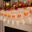 Halloweeni tökös, szellemes fényfüzér elemes 10 LED 1,2 m 2xAA 4 féle