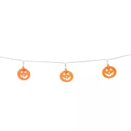   Halloweeni tökös, szellemes fényfüzér elemes 10 LED 1,2 m 2xAA 4 féle