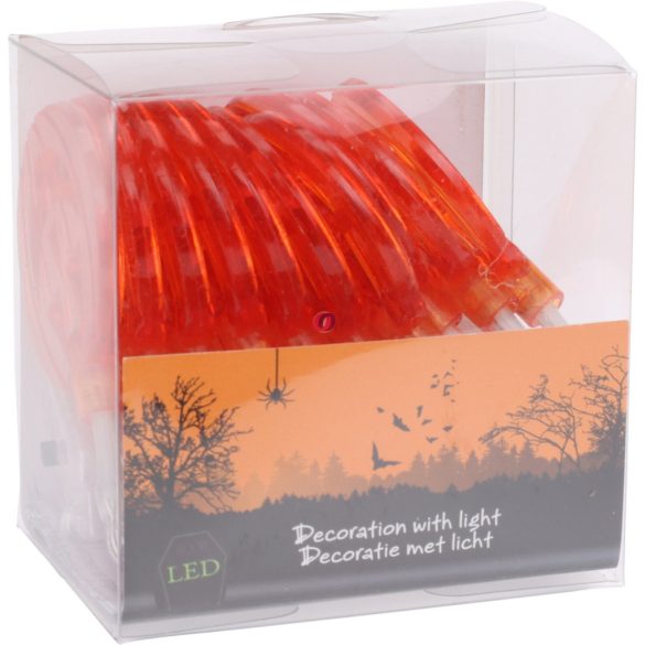 Halloweeni tökös, szellemes fényfüzér elemes 10 LED 1,2 m 2xAA 4 féle