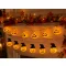 XL Halloweeni tökfejes fényfüzér elemes 10 LED 1,2 m 2xAA 2 féle