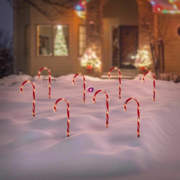 Candy Cane Világító cukorbot dekoráció 45 cm LED-es