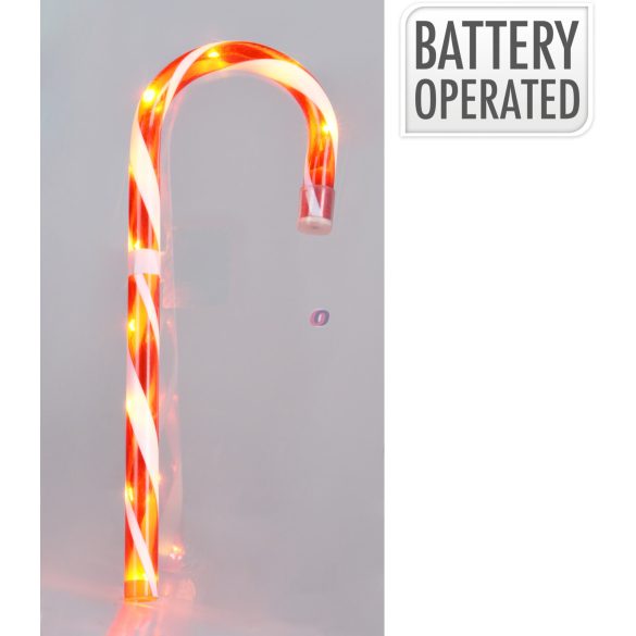 Candy Cane Világító cukorbot dekoráció 45 cm LED-es