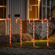 XL Candy Cane Világító cukorbot dekoráció 75 cm LED-es