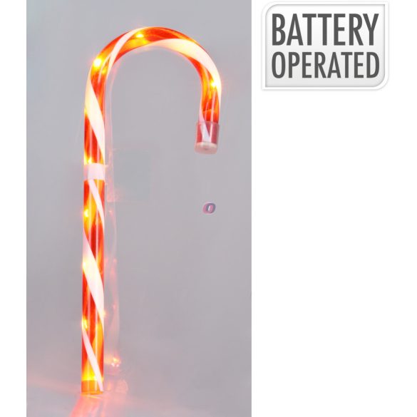 XL Candy Cane Világító cukorbot dekoráció 75 cm LED-es