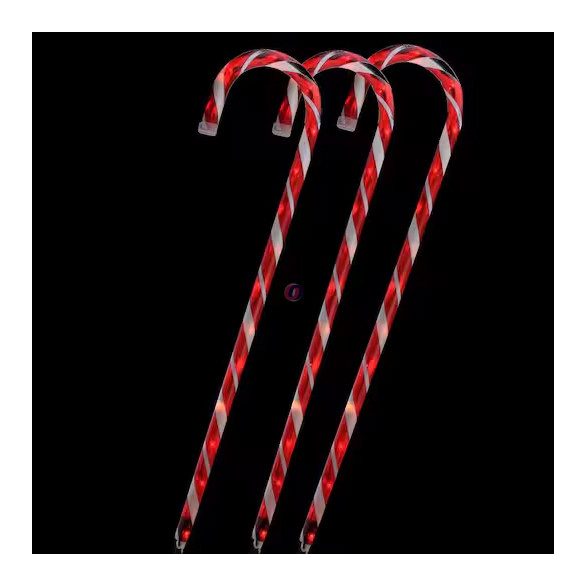 XXL Candy Cane Világító cukorbot dekoráció 120 cm LED-es