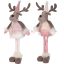 Rénszarvas rózsaszín textil 55cm 2 féle karácsonyi figura