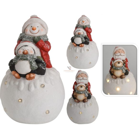 Karácsonyi LED figura mikulás, hóember 40 cm 2 féle