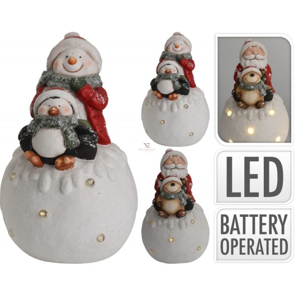 Karácsonyi LED figura mikulás, hóember 40 cm 2 féle
