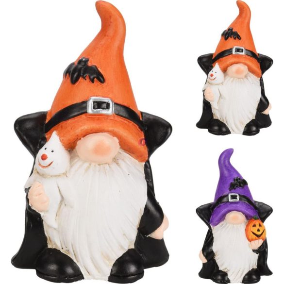 Halloweeni boszi manó 14 cm, 2 f. választható kivitel