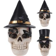   Prémium halloweeni koponya kalapban 14 cm 2 féle választható