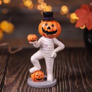 Vicces Halloweeni tökfej figura 17 cm 4 féle választható