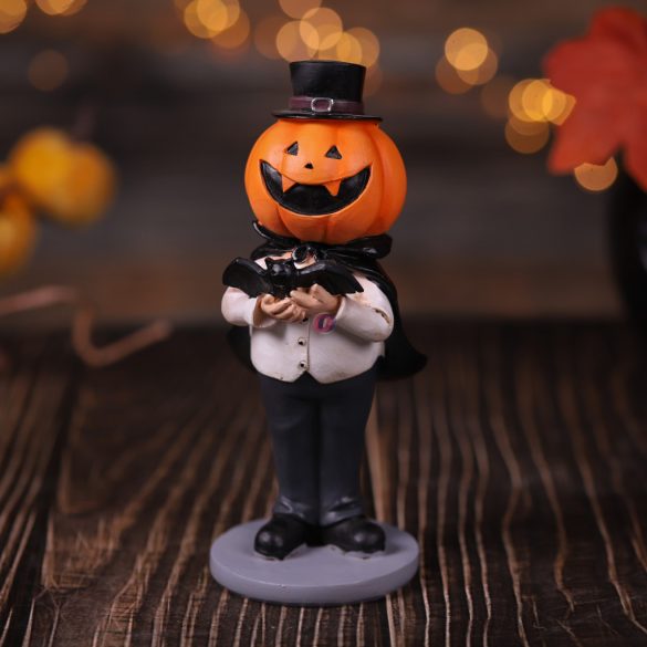 Vicces Halloweeni tökfej figura 17 cm 4 féle választható