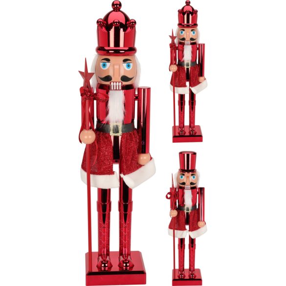 XL Luxury Diótörő figura METAL RED 58 cm