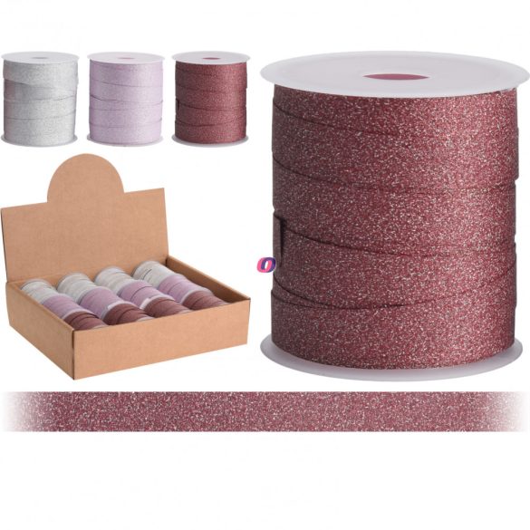 Karácsonyi Szalag textil 10mmx10m 3 féle választható szín