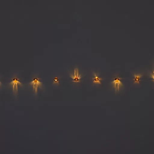Őszi makk fényfüzér, 1,9 méter, 20 db melegfehér micro LED, időzítő, elemes tápellátás, beltéri kivitel