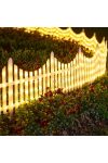 Karácsonyi Világító talpas kerítés fenyőfához, dekorációhoz  3 m 192 led melegfehér