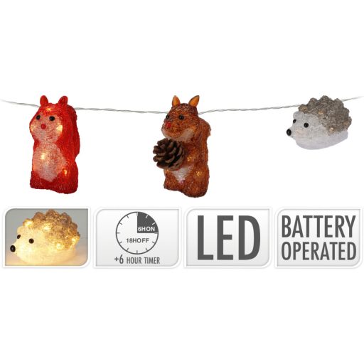 XL 3 db-os kerti LED figura szett 30 LED, timer. IP44