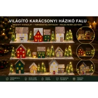   Karácsonyi házikók talpon, 40 cm többféle választható kivitel