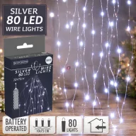   Fényzuhatag csokor fényfüzér 80 LED hidegfehér 10x0,8 m micro led