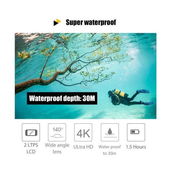 4k WiFi Akció kamera 1080P 2" LCD