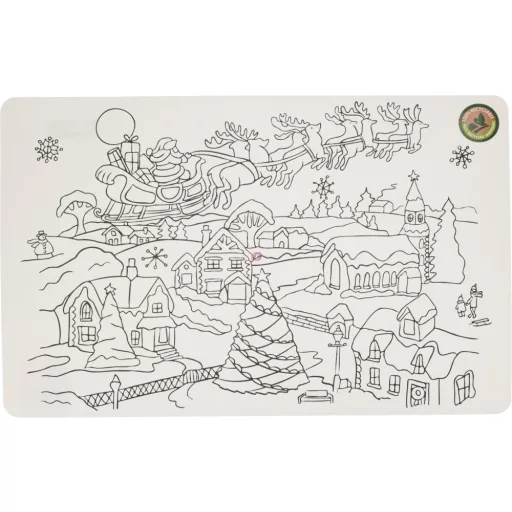 DIY karácsonyi tányéralátét színezhető 44x29 cm 4 féle