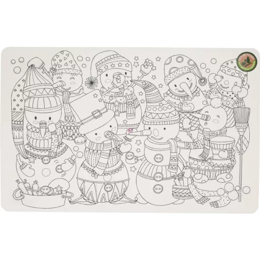 DIY karácsonyi tányéralátét színezhető 44x29 cm 4 féle