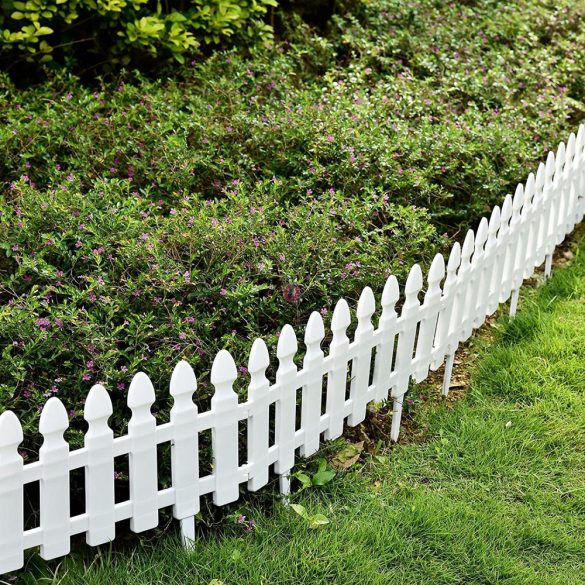 Kerti ágyásszegély kerítés Fehér Klasszikus design Pro Garden