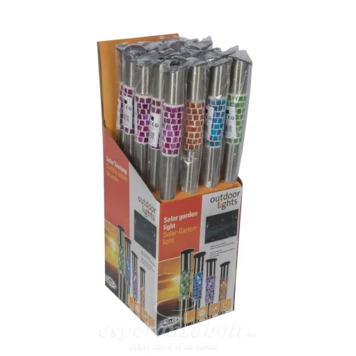 Üvegmozaik Szolár kerti lámpa 70cm több színben