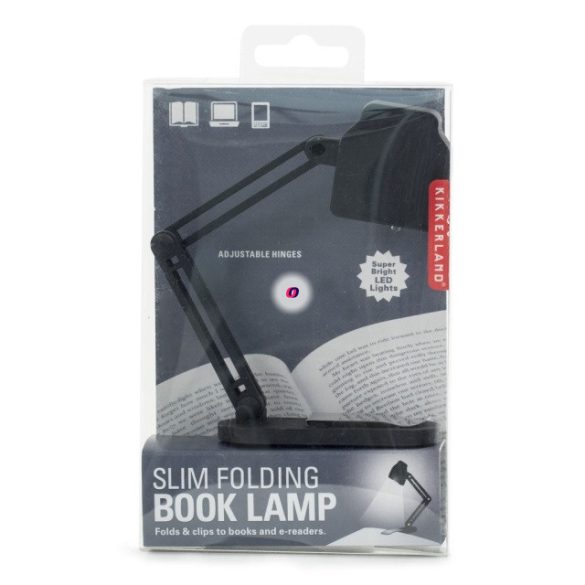 Csiptetős olvasólámpa, LED-es, mini, fekete