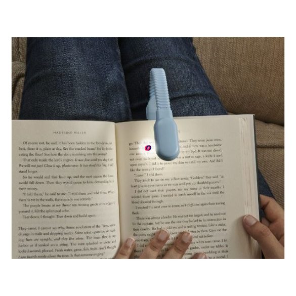 Csiptetős olvasólámpa, LED-es, újratölthető, kék
