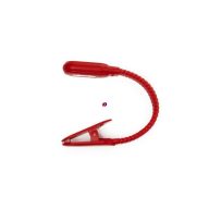 Csiptetős olvasólámpa, LED-es, újratölthető, piros Csiptetős olvasólámpa, LED-es, újratölthető, piros