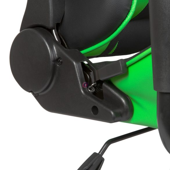 Gamer szék - derékpárnával, fejpárnával - zöld