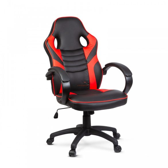 Prémium Gamer szék forgószék piros-fekete