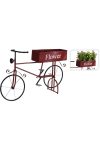 Vintage Bicikli virágtartó kerti dísz piros 67 cm