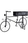 Vintage Bicikli virágtartó kerti dísz fekete 67 cm