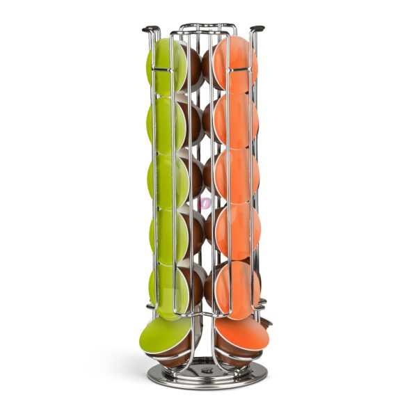 Fém kávékapszula tartó - 24 db Dolce Gusto kapszulához - króm