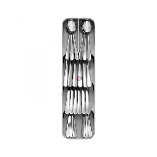 Evőeszköz tartó - 5 rekeszes - műanyag - 40 x 11 x 5,5 cm